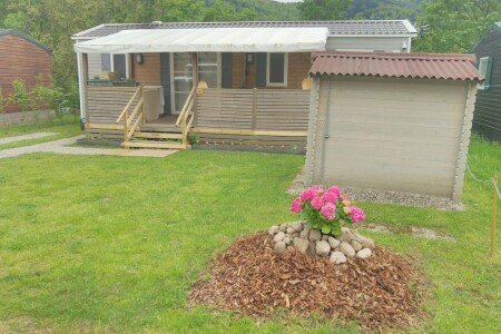Mobil home 3 chambres, avec jardin