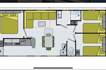 Mobil home 3 chambres, avec jacuzzi