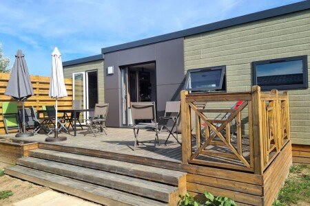 Mobil home 3 chambres, avec piscine