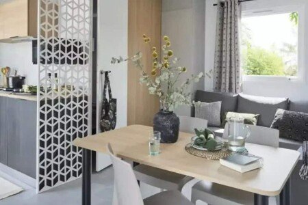 Mobil home chic, 2 chambres, avec wifi