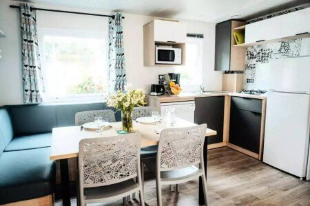 Mobil home de charme, 4 chambres, avec wifi