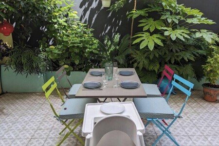 Apartamento 1 habitación, con jardín