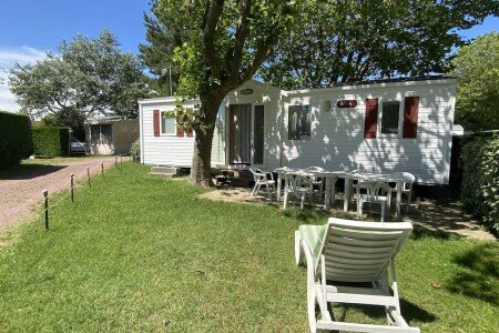 Mobil home 3 chambres, avec piscine