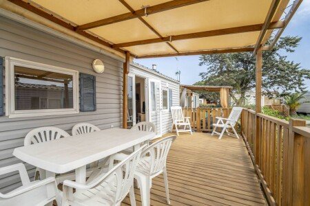 Mobil home 2 chambres, avec piscine