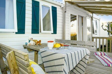 Mobil home cozy, 3 chambres, avec piscine