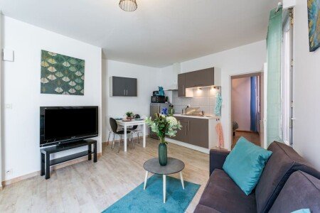 Appartement 1 chambre, avec jardin