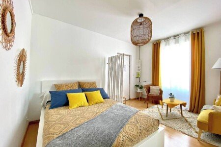 Studio cozy, 2 voyageurs, avec wifi