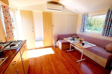 Mobil home 2 chambres, avec piscine