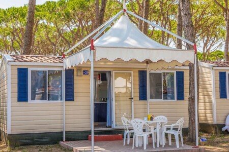Mobil home bien-être, 2 chambres, avec piscine