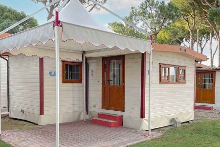 Mobil home bien-être, 1 chambre, avec piscine