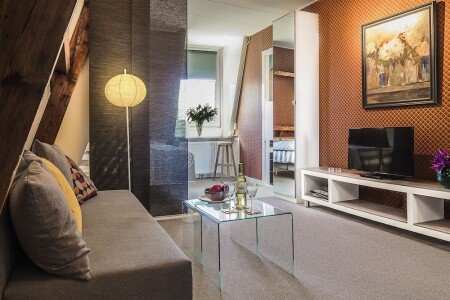 Appartement design, 2 chambres, avec salle de sport