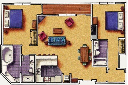 Bed and breakfast 2 bedrooms, with jacuzzi